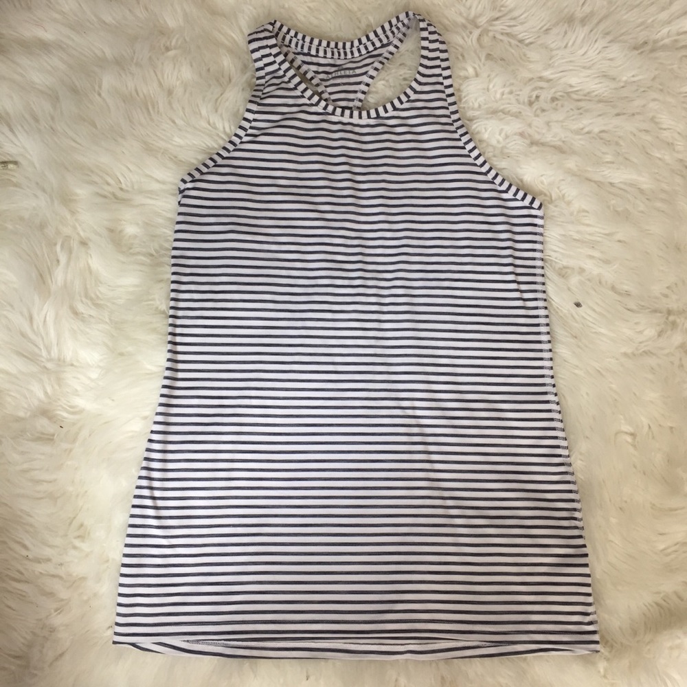 Athleta szz small Stripe Racer back stretch tank t